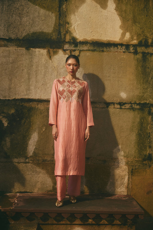 Pink Kurta Co-ord Set
