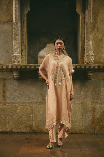 Beige Kaftan Set