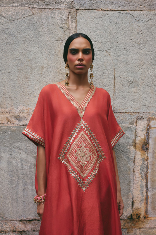 Red Kaftan Set