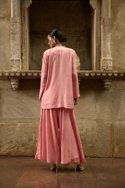 Pink Dhoti Set