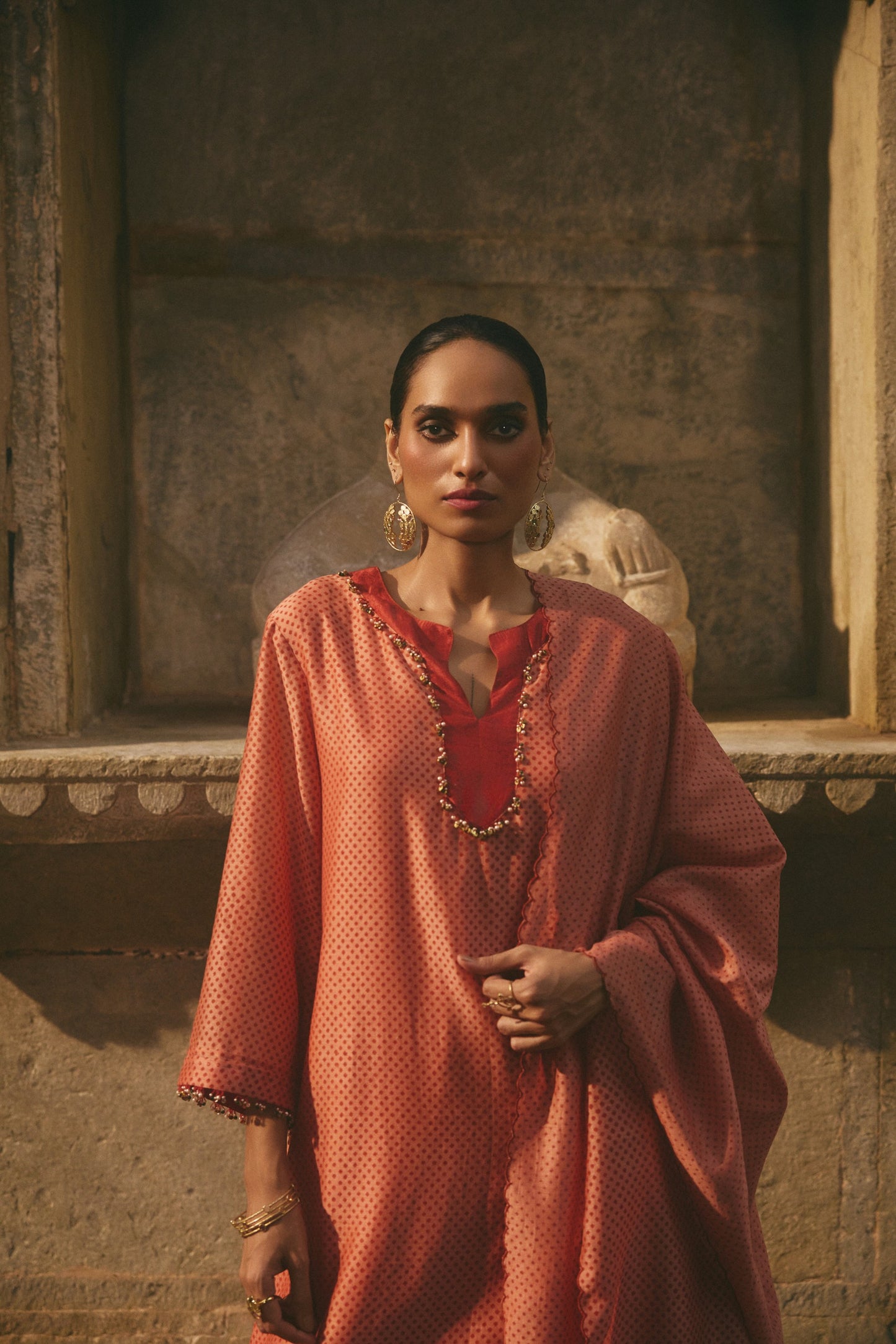 Chanderi Printed Kurta Set