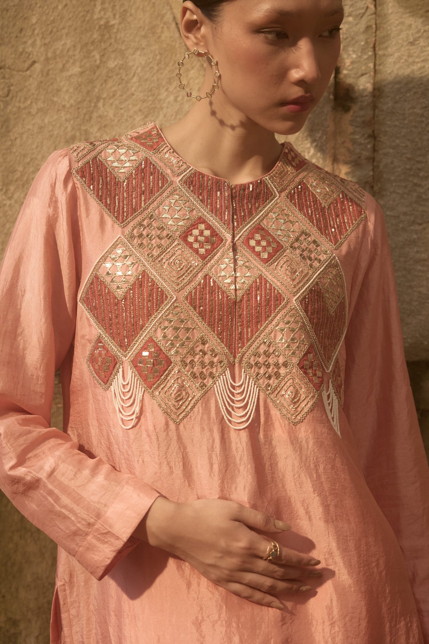 Pink Kurta Co-ord Set
