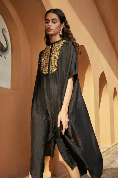 Boondi Black Kaftan Set