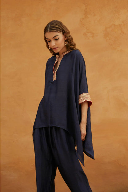 Blue Short Kaftan Set