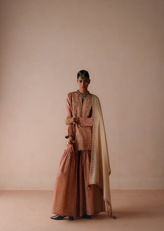 Zigzag Boondi Sharara Set