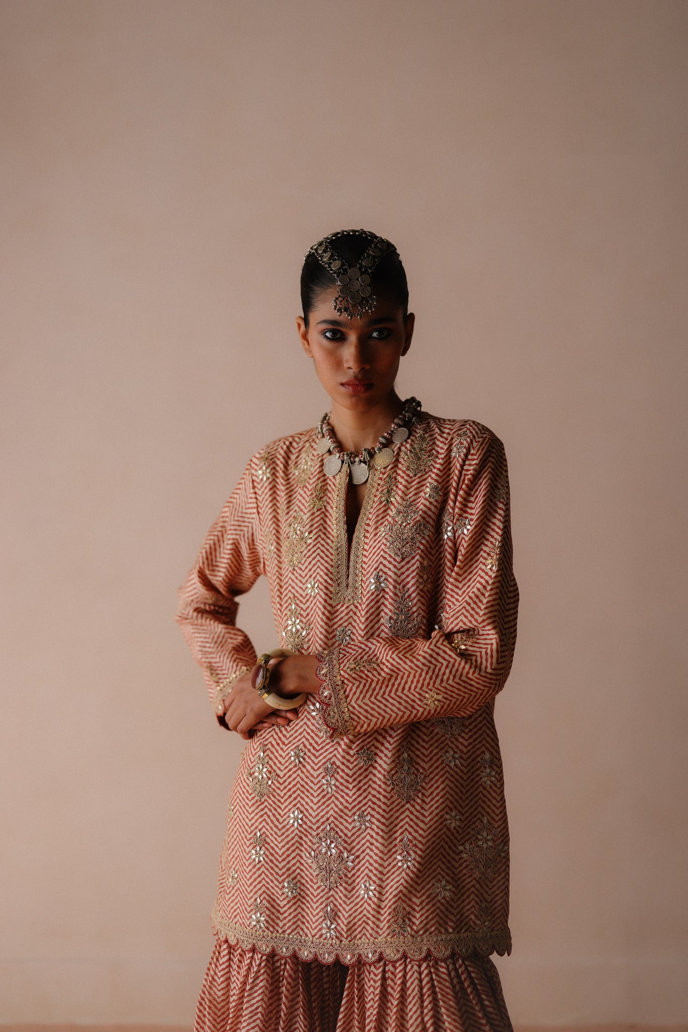 Zigzag Boondi Sharara Set
