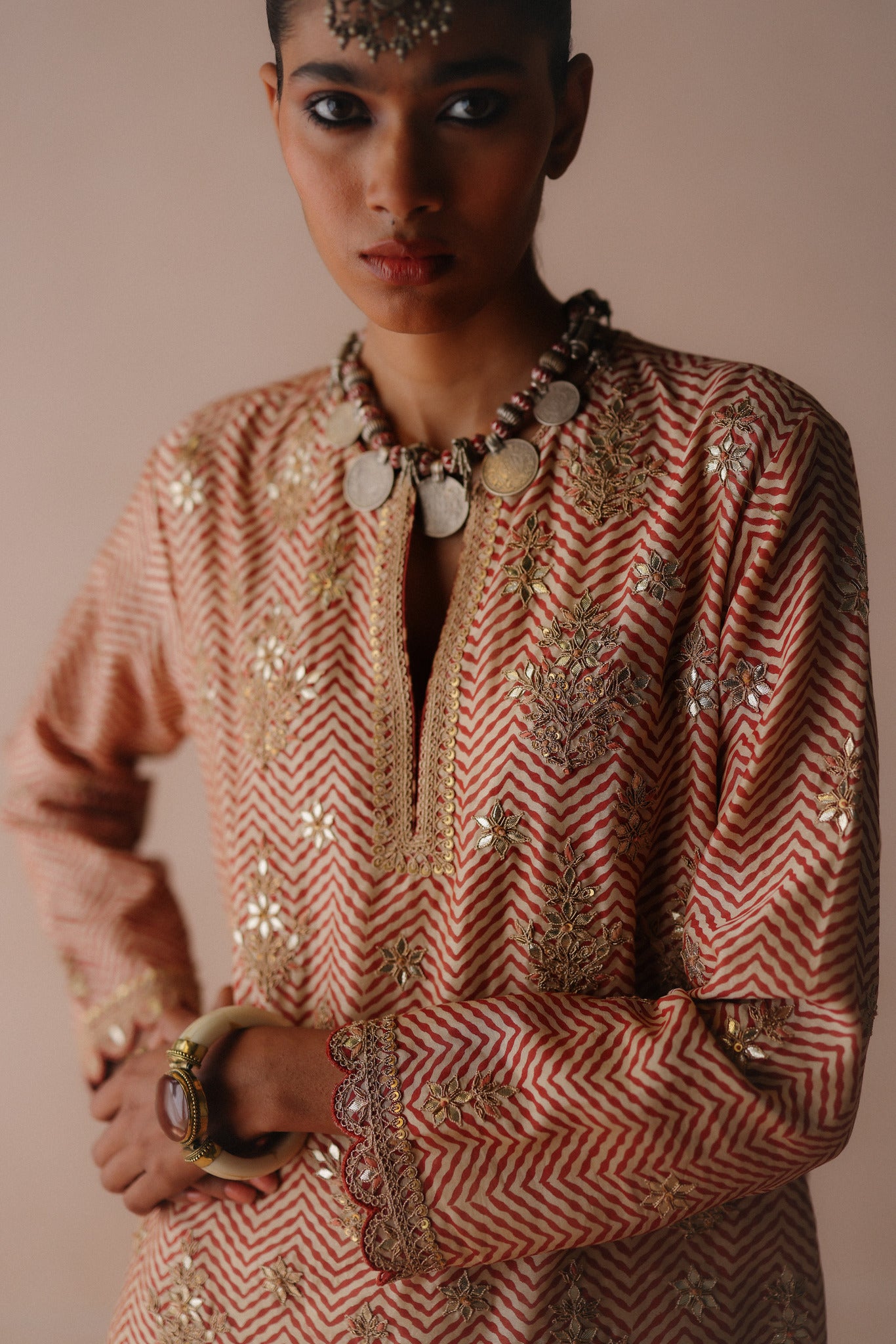 Zigzag Boondi Sharara Set