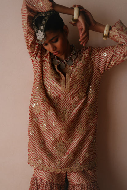 Zigzag Boondi Sharara Set
