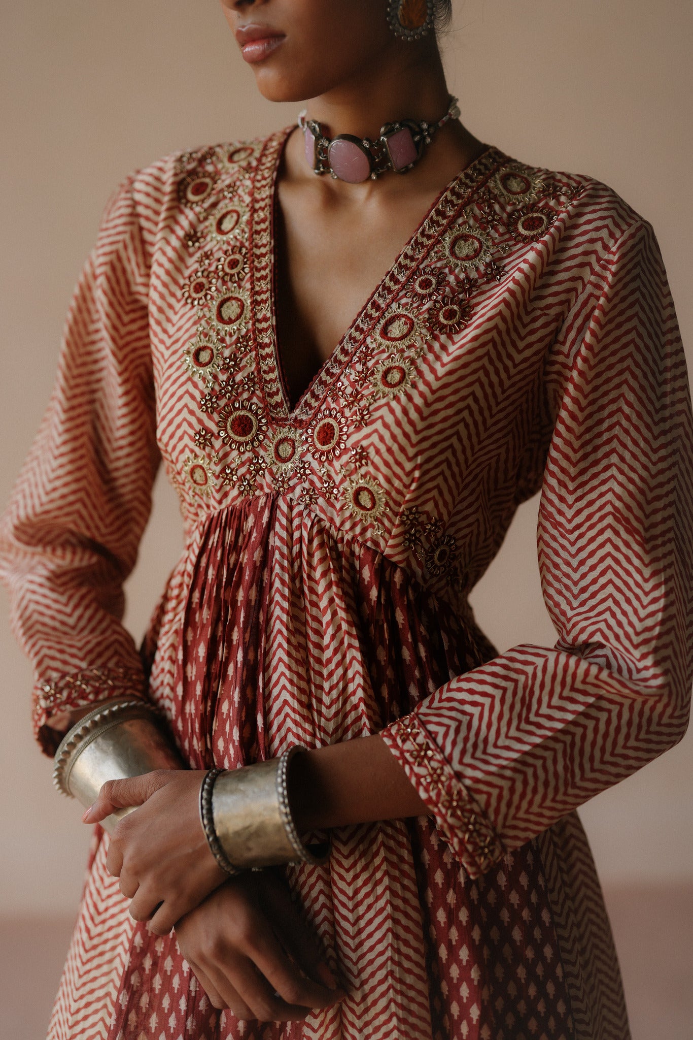 ZigZag Anarkali Set