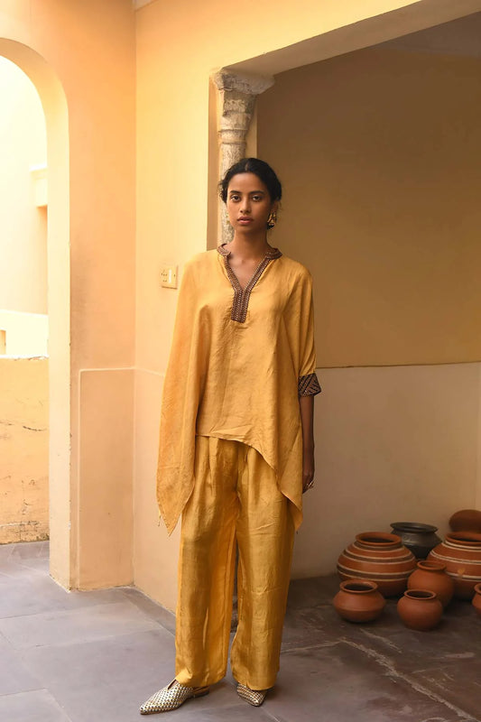 Mustard Short Kaftan