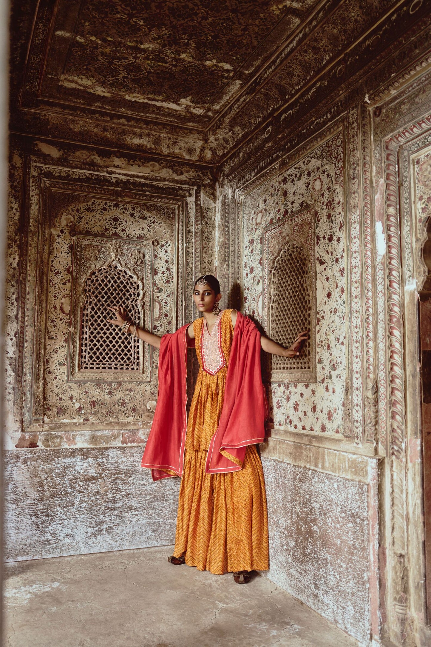 Zigzag Sharara Set
