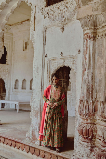 Leher Anarkali Set